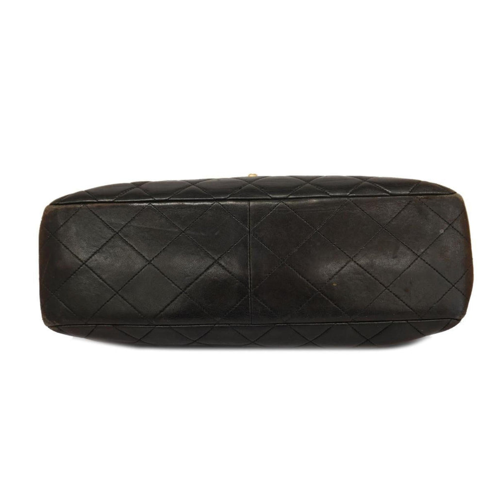 Pre-Owned Double W Bag Black Matelasse Lambskin Face Shoulder (Good) Chanel Women's Chain