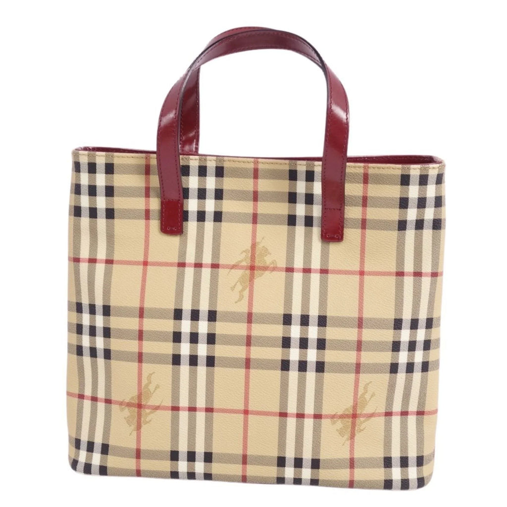 Tote BURBERRY Bag Check Ladies LONDON Burberry Brown London (Good) Handbag Pattern Pre-Owned