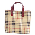 Tote BURBERRY Bag Check Ladies LONDON Burberry Brown London (Good) Handbag Pattern Pre-Owned