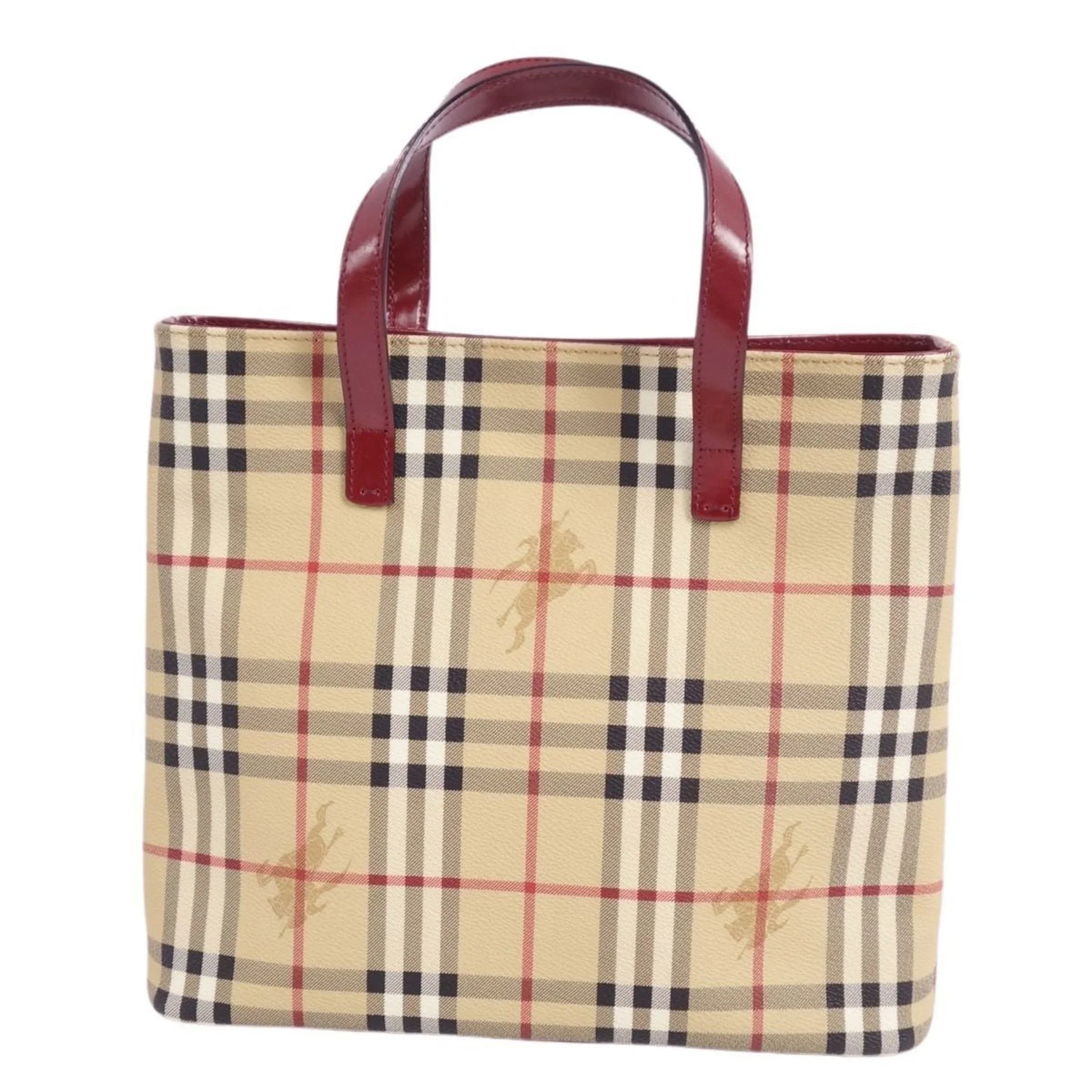 Tote BURBERRY Bag Check Ladies LONDON Burberry Brown London (Good) Handbag Pattern Pre-Owned