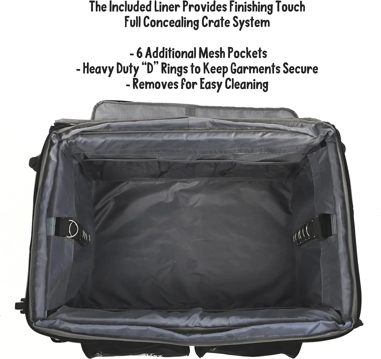 '- YFbiubiulife Dance BLACK Garment Bag Collapsible Rack Rolling w/No-Lean