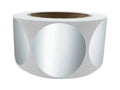 Shiny (50mm) 2 Metallic Label Rolls inch Pack 600 Stickers - Silver Green Round Royal
