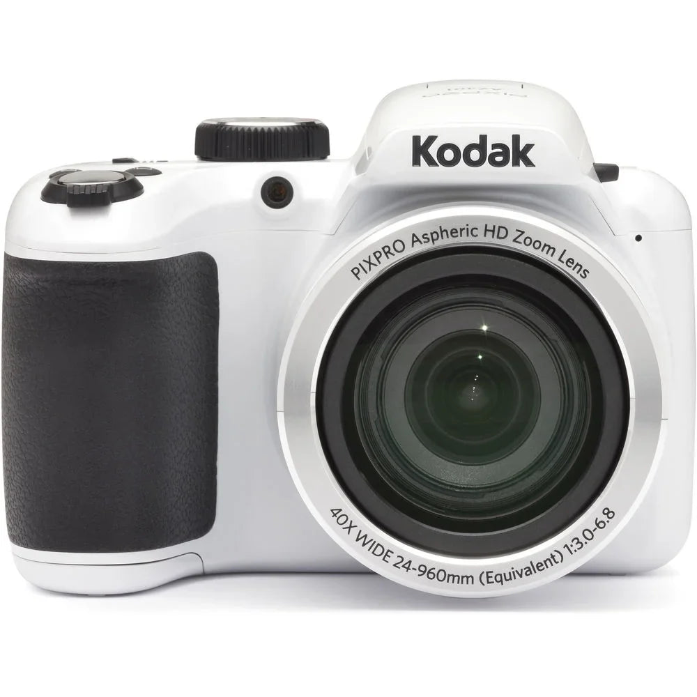 1 AZ401 PIXPRO (White) Warranty +Tripod -32GB Yr Kodak + Camera + Case Kit
