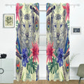 Head Living Curtains Pattern (52Wx84L With Bedroom Room,2 Indian Vintage Panel Feather for Thermal Style Darkening Tiger POPCreation Window Blackout Curtain Inches) Blind Curtain
