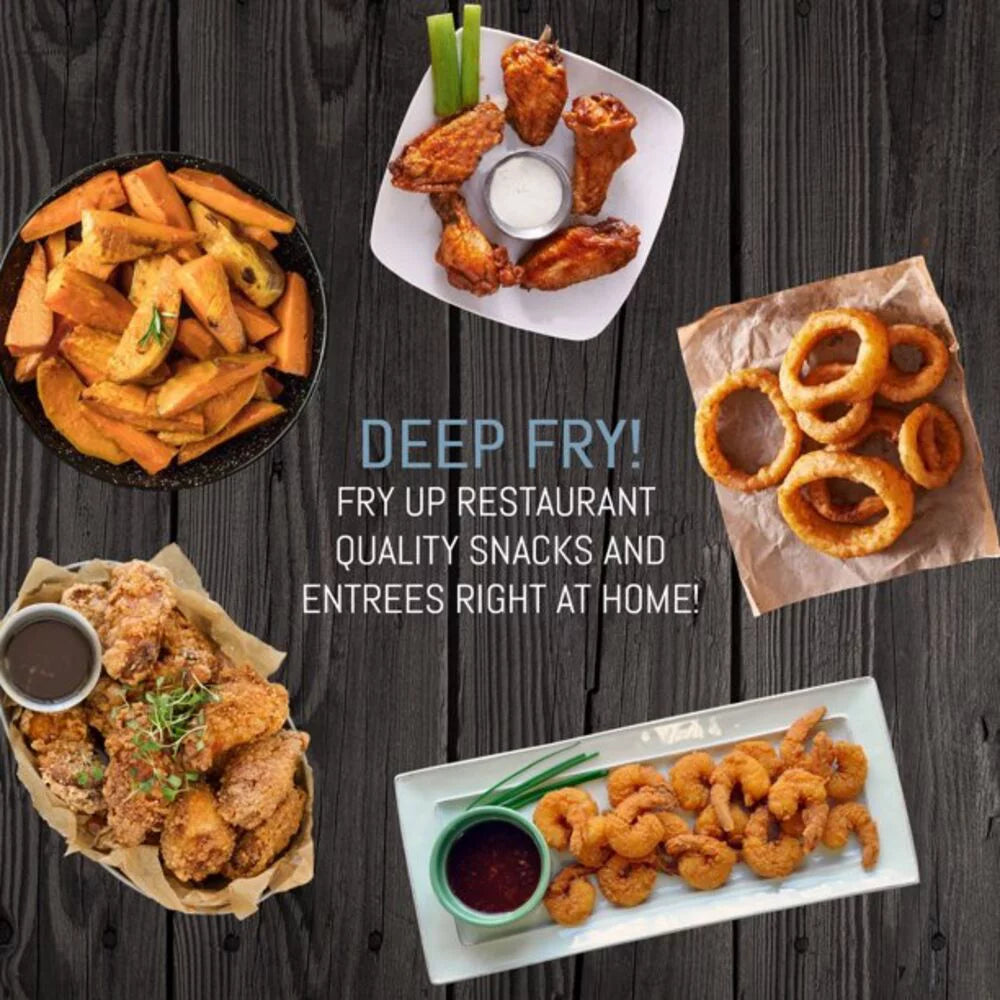 with 4Qt. Platinum Fryer 3 baskets EDF-401T Elite Dual Deep