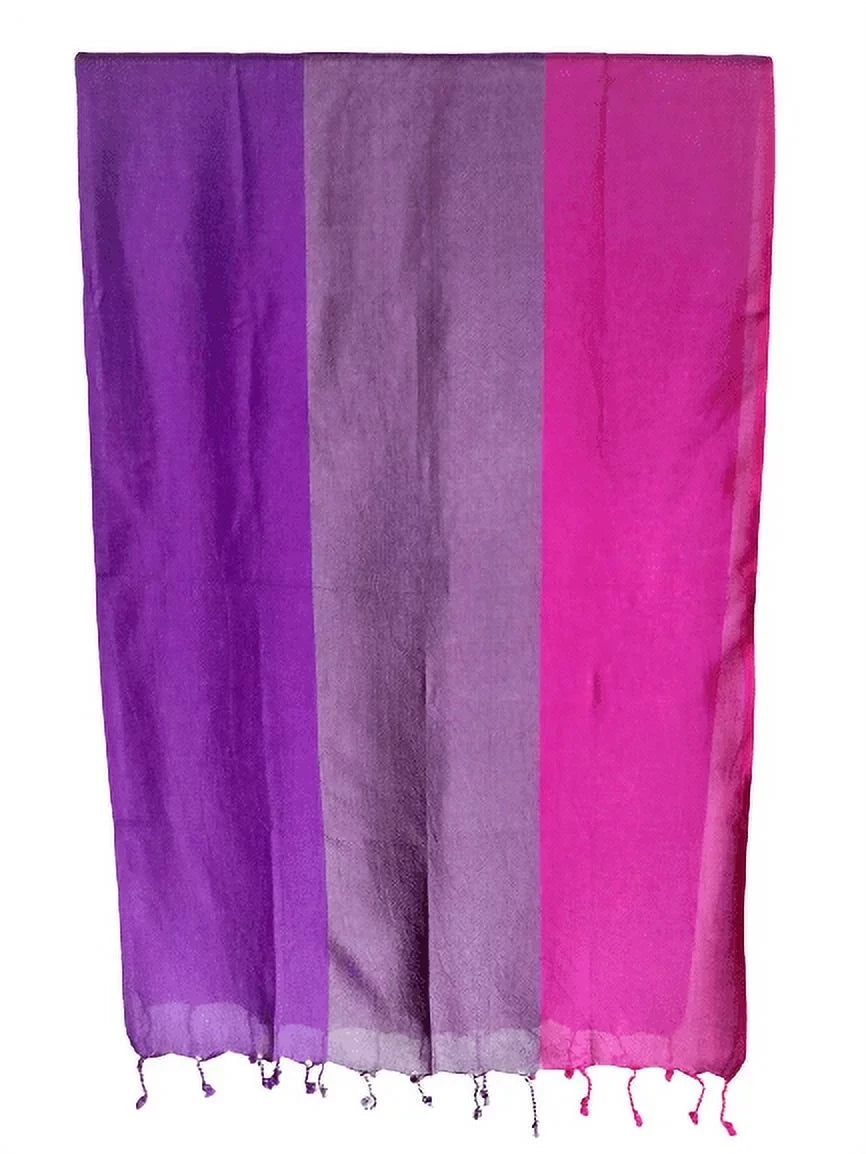 Band Triple Shawl Purple - Vegan Silk