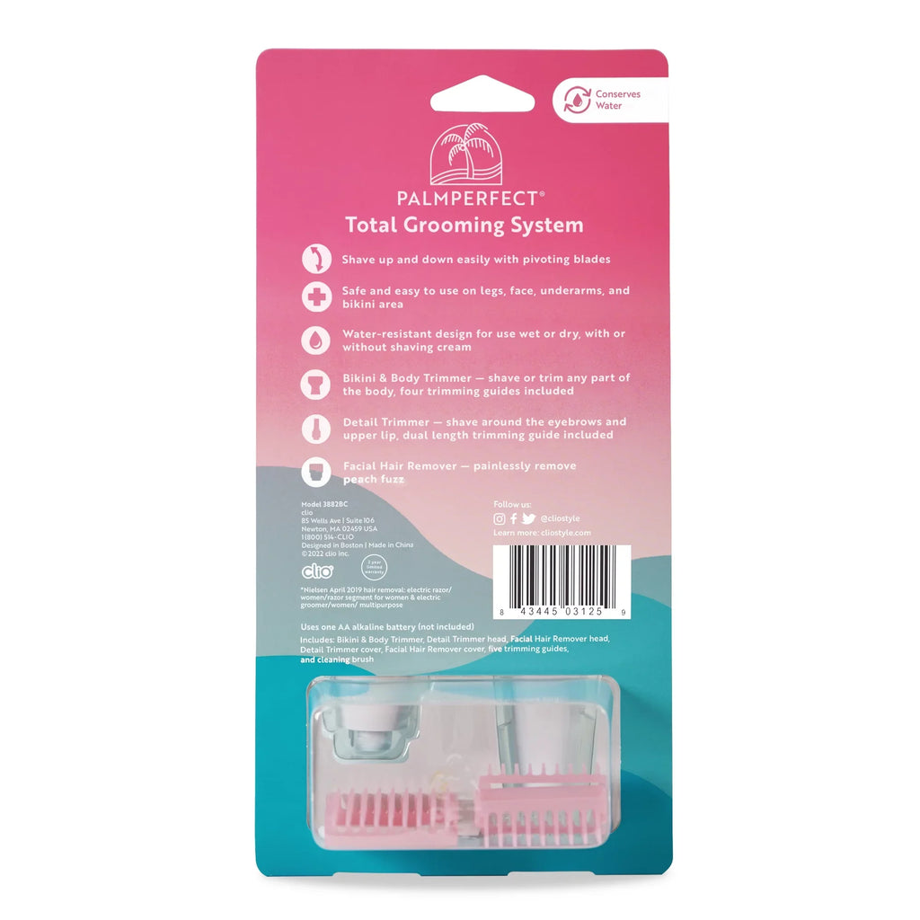 System, Total Electric Heads, Female 3 Shaver PALMPERFECT Resistant, Water Interchangeable Grooming