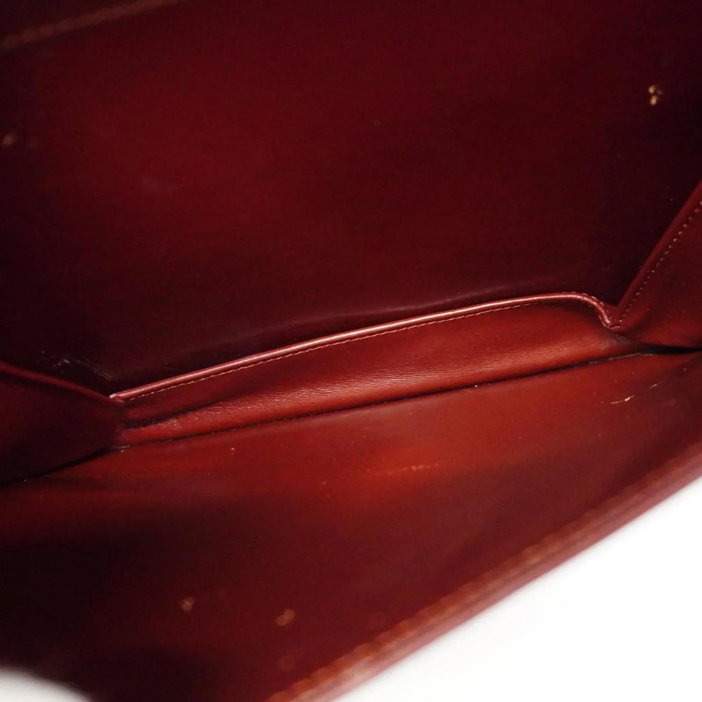 Bordeaux (Good) Pre-Owned Leather Must Bag Cartier Women's Shoulder