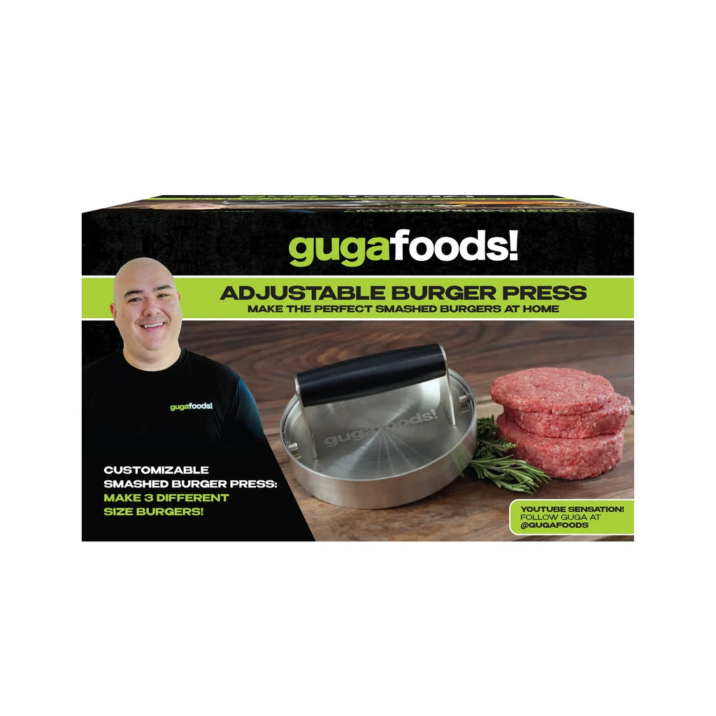 Maker, Patty Kit, Steel Burger Hamburger Foods Adjustable Guga Stainless Press Smashed