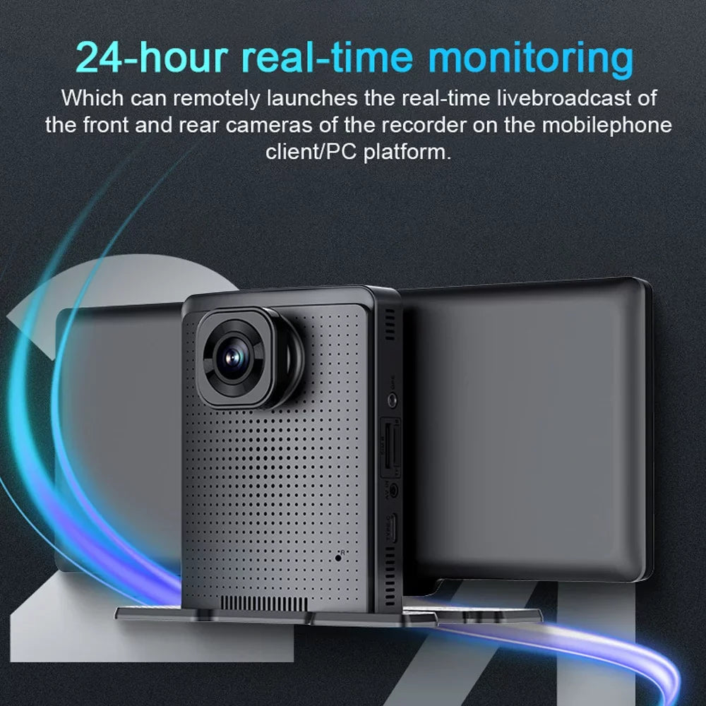 Lens Viewing Recorder 170 Car Car System Global Recorder Multi-language Positioning Dual 10.26in Wide walmeck Video Degree Cam Night Car Dash Auto DVR Navigation Angle