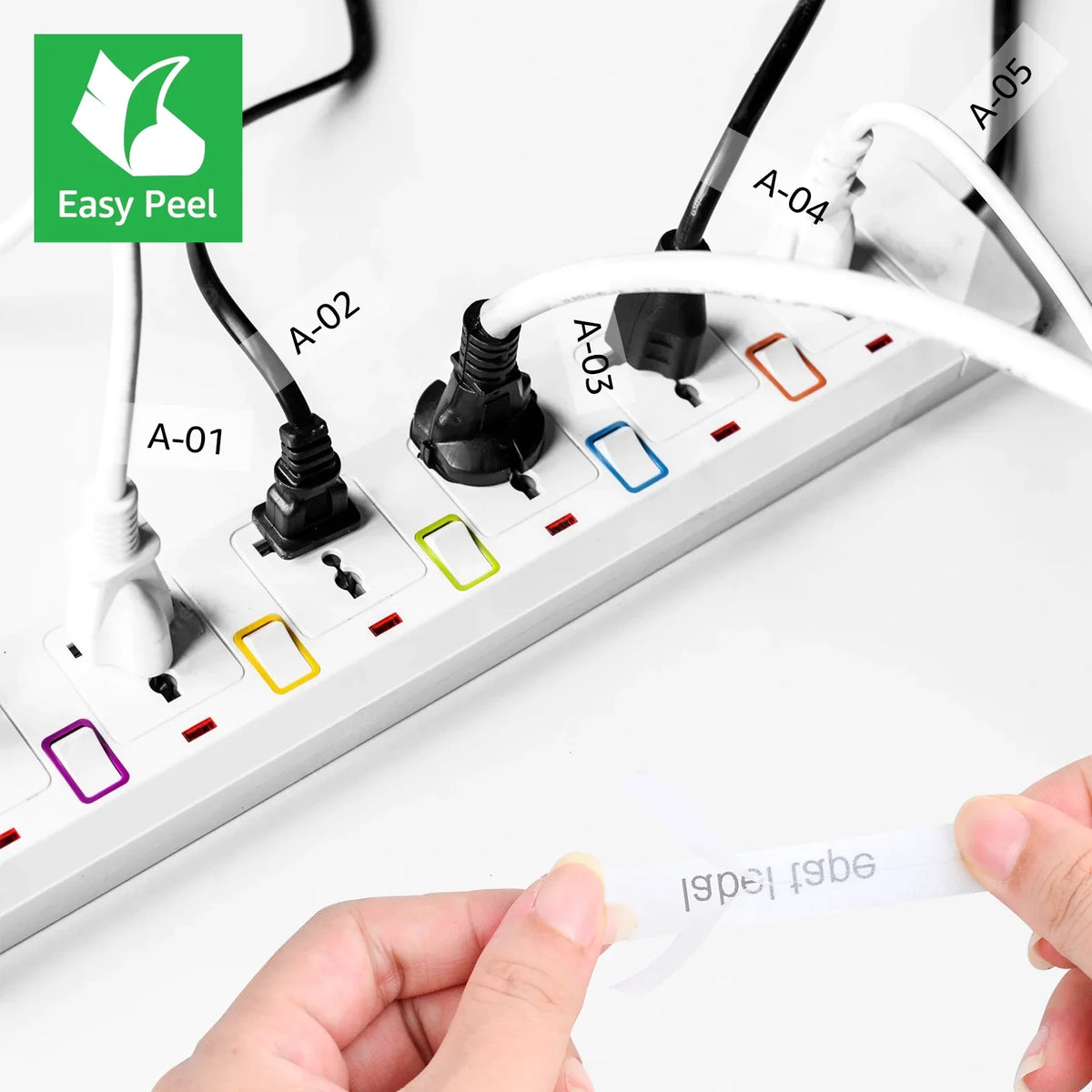 Cable x Label 12mm 8m TZe GREENCYCLE Flexible TZe-131 50PK for on TZ-131 TZ-FX131 Clear TZe-FX131 Brother TZ Wire P-touch Black Compatible Tape ID