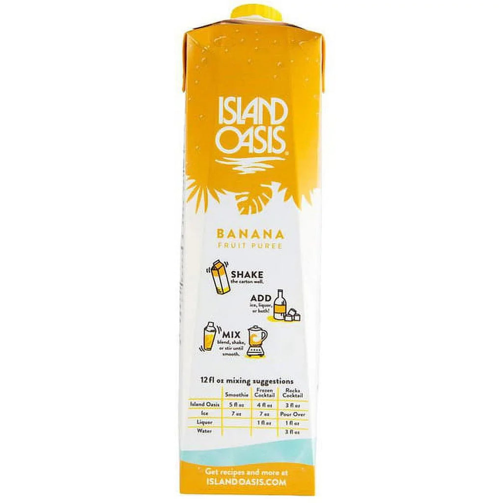 '- Mix Liter Flavor Puree Island Banana Beverage Real 1 Banana Oasis