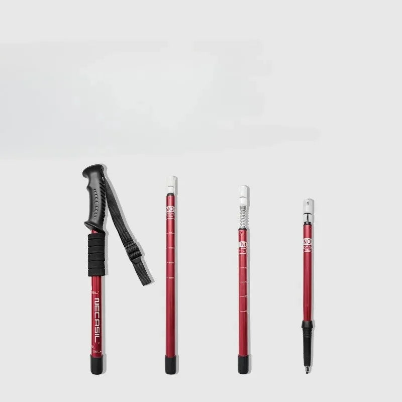 Aluminum Bastão Absorber Alloy Walking Trekking Walking Teleskopic Hiking De Stick Ultralight Stick Poles Cane Alpenstock