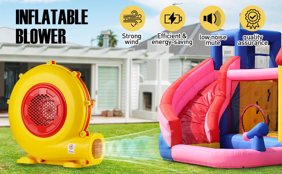 Bouncy Commercial Blower, Air Inflatable for Inflatable Bounce Movie Jumper, Fan Castle House, Inflatable Pump Screen, Inflatable 950W Paint Bouncer Booth, Perfect Blower,