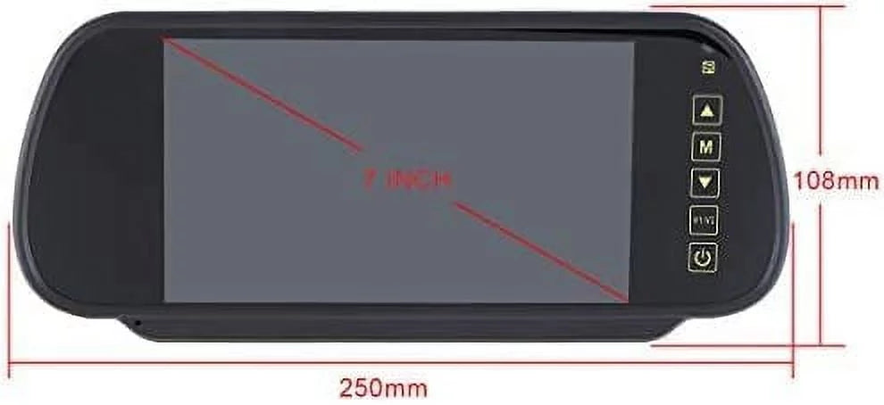 Digital View 16:9 with Input 7 Rear Button Video Touch Car VCR Bileeko Display RGB Monitor 2-Channel Inch