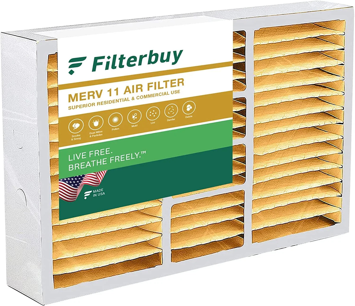(1-Pack) 17x26x4 Filterbuy AC for Furnace HVAC Pleated x6664 MERV 11 Air Filters Lennox