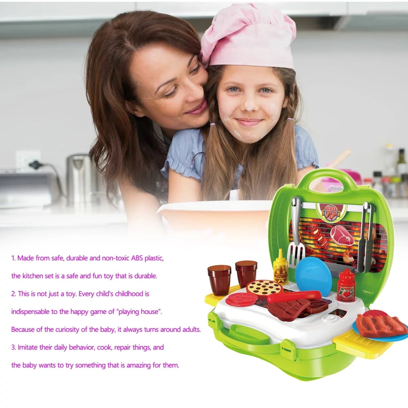 Grill BBQ Toys Kitchen For Kid Set