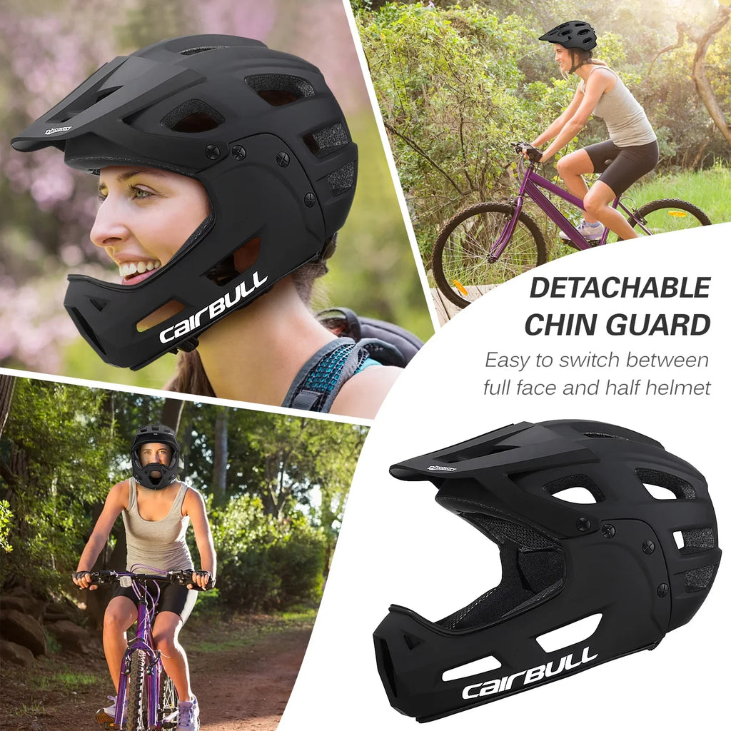 Chin Detachable Mountain Helmet Guard Cycling Full Helmet CAIRBULL Adult Visor Bike for Biking Face and with