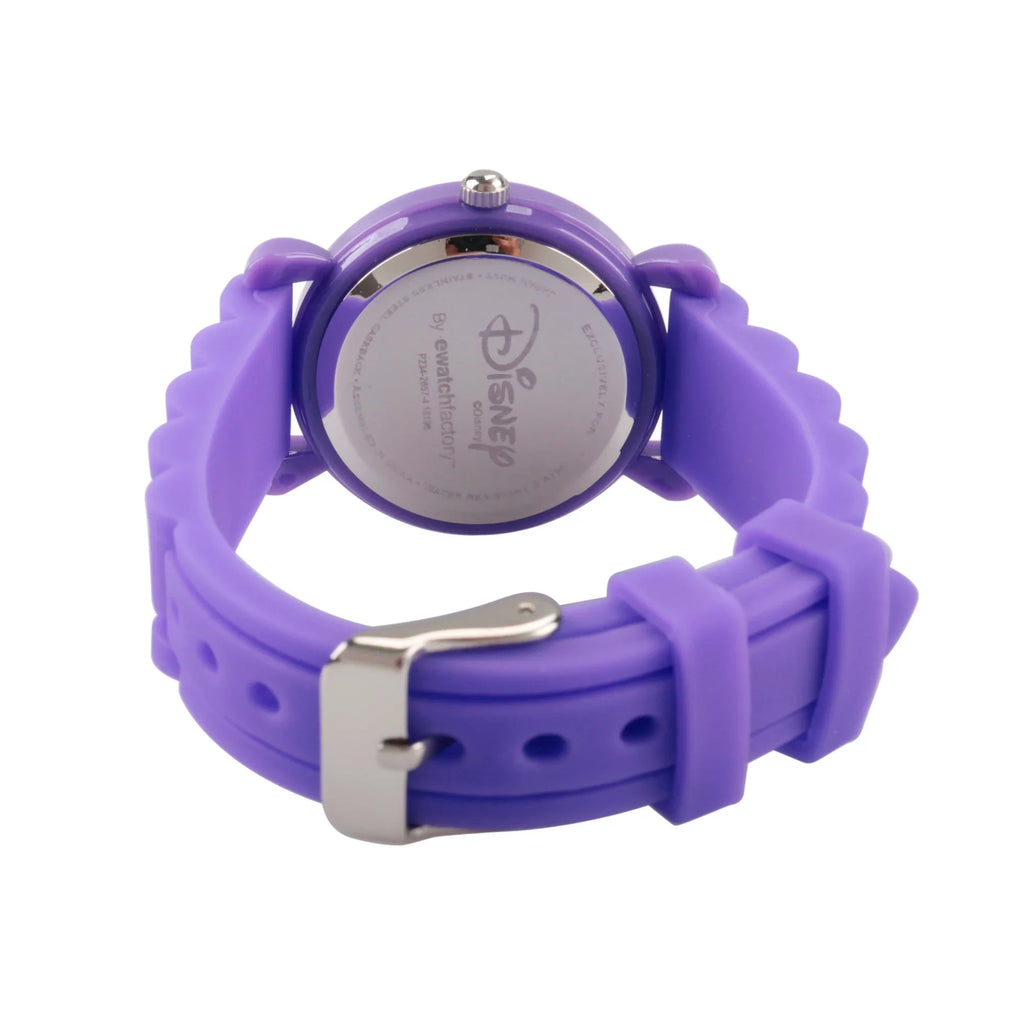 Anna Frozen and Purple Teacher Elsa Time Girls' Plastic Silicon Strap Watch, Purple
