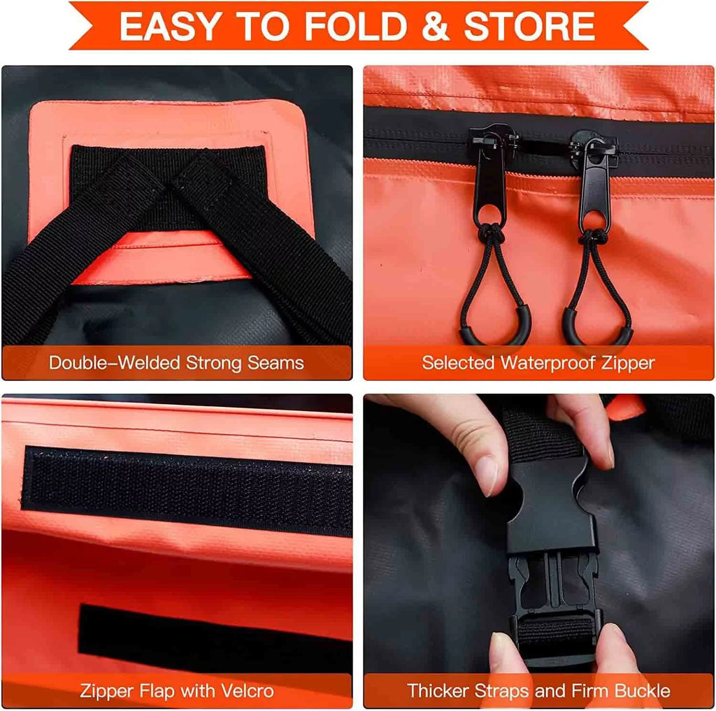 Cargo Hooks, Cars Straps, Top Carrier Car 15Cu. Rack, Bag 6 for Bag Reinforced Door for Includes with/Without Rooftop Anti-Slip Tearproof, All Car,SUV 8 & Storage Mat, ft Cyfie Waterproof