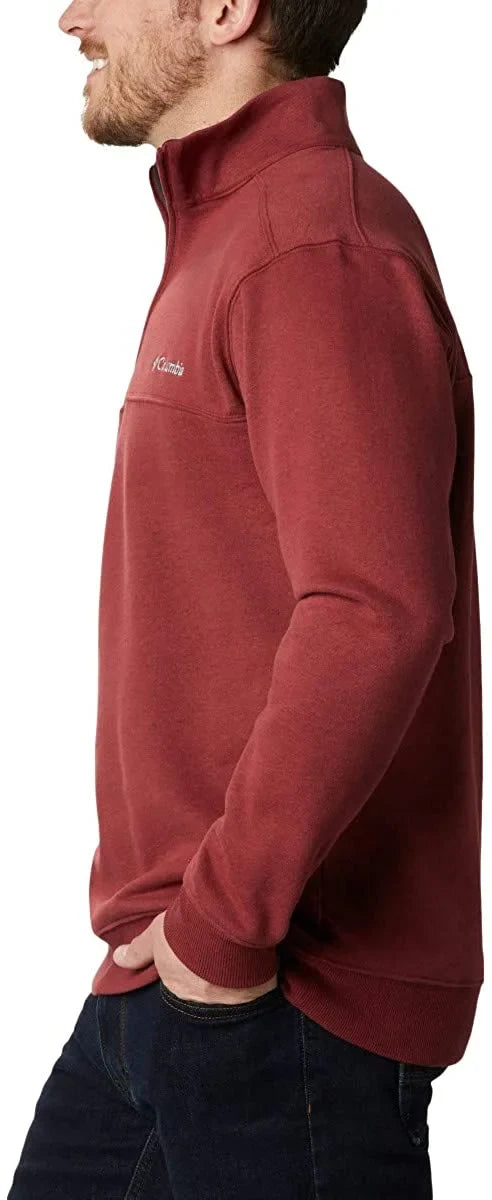 Columbia Hart Men's Jasper, Large Half Zip, Mountain Red II