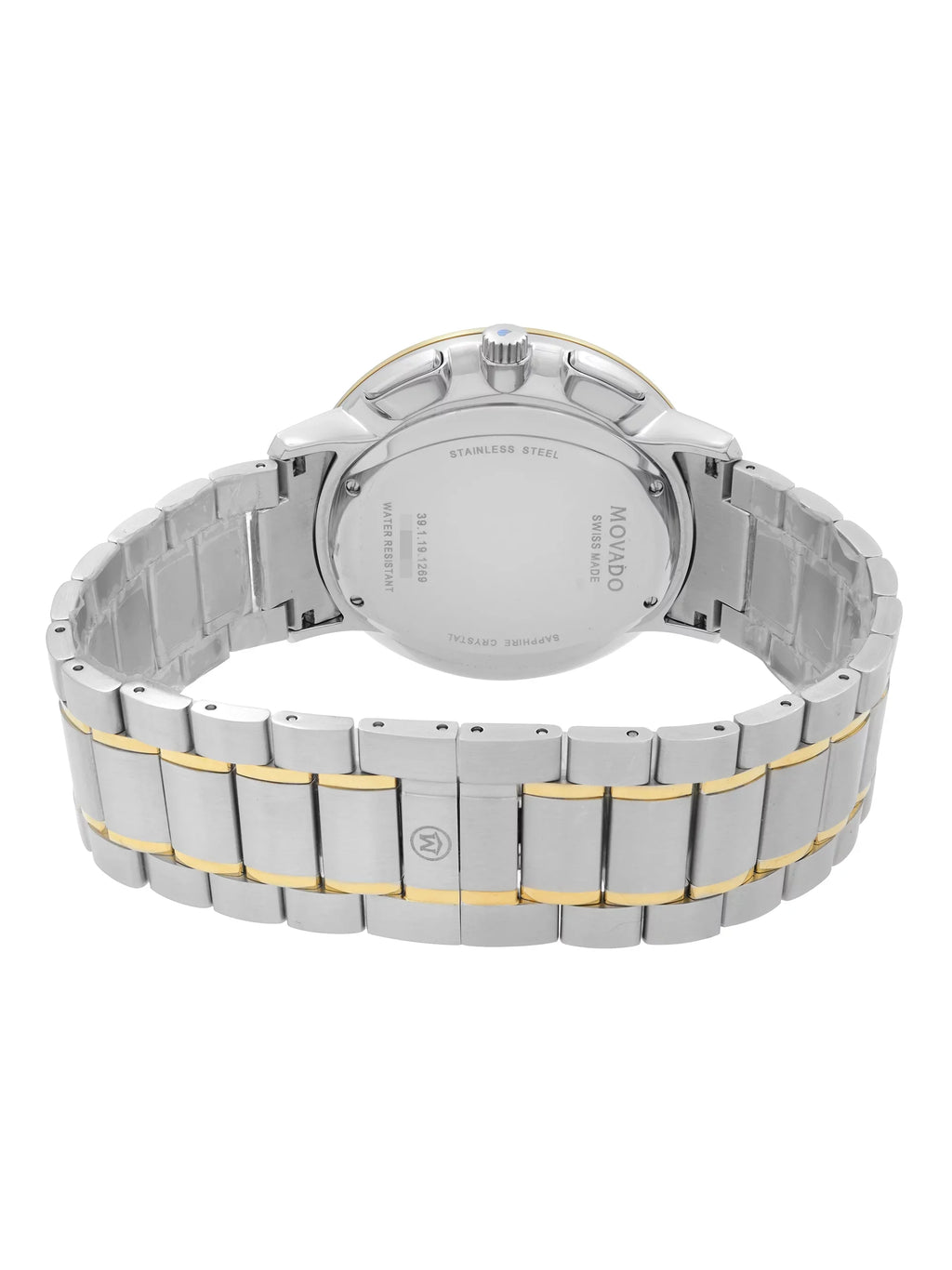 Steel Thin Two-Tone Classic Movado Watch Silver Mens 42mm 0606887 Quartz Dial