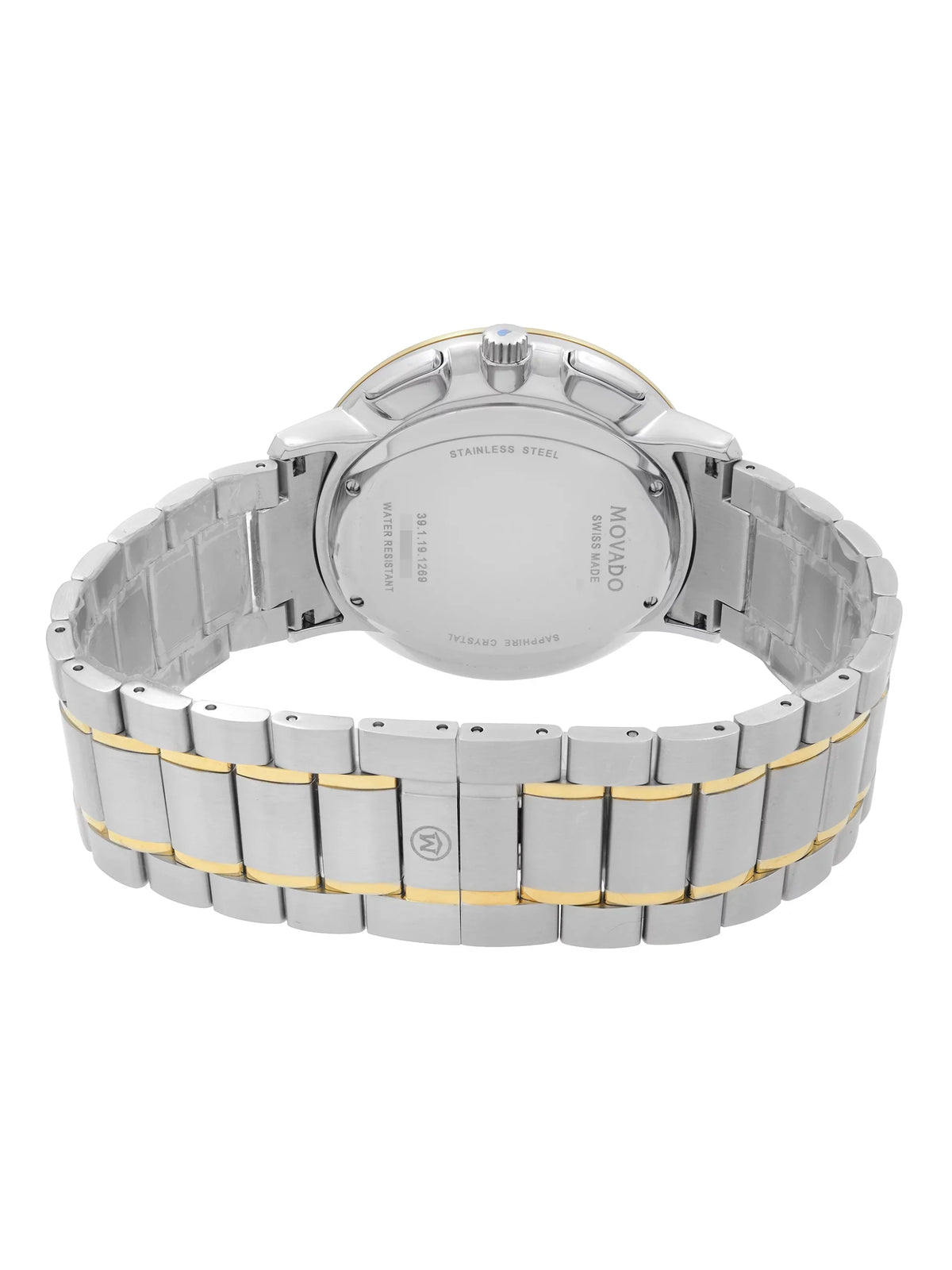 Steel Thin Two-Tone Classic Movado Watch Silver Mens 42mm 0606887 Quartz Dial