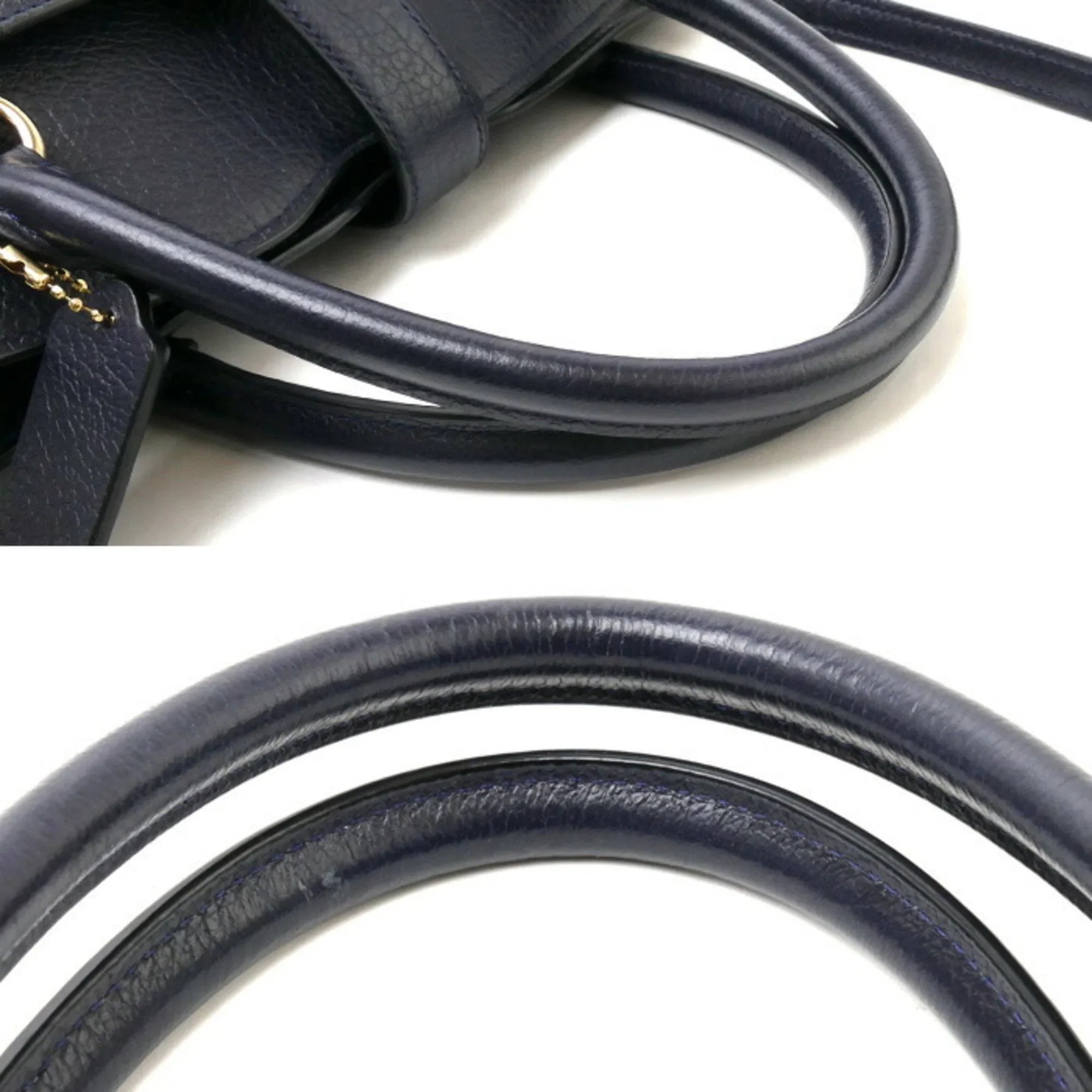 COACH 30 Mercer 2Way (Good) Pre-Owned Shoulder Satchel 37575 Navy Women's Bag