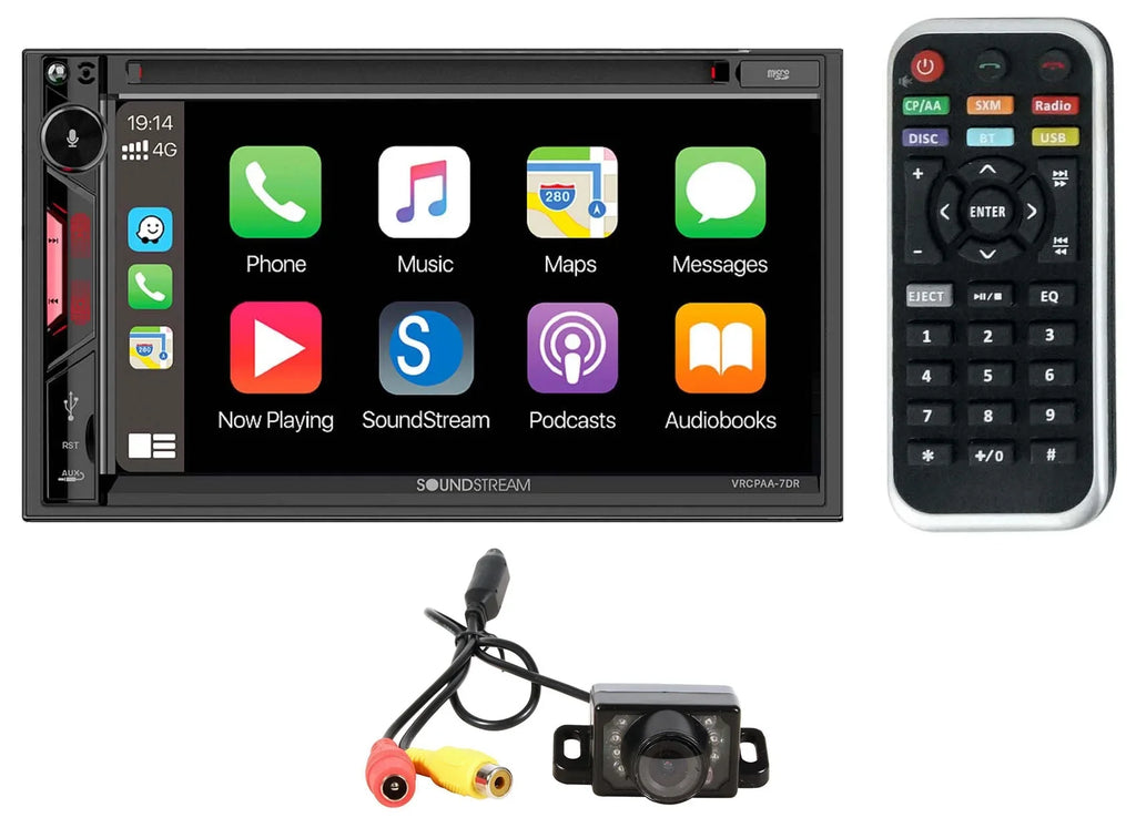 AUTO+Camera DVD VRCPAA-7DR Monitor Soundstream Car w/CARPLAY/ANDROID 7" Receiver