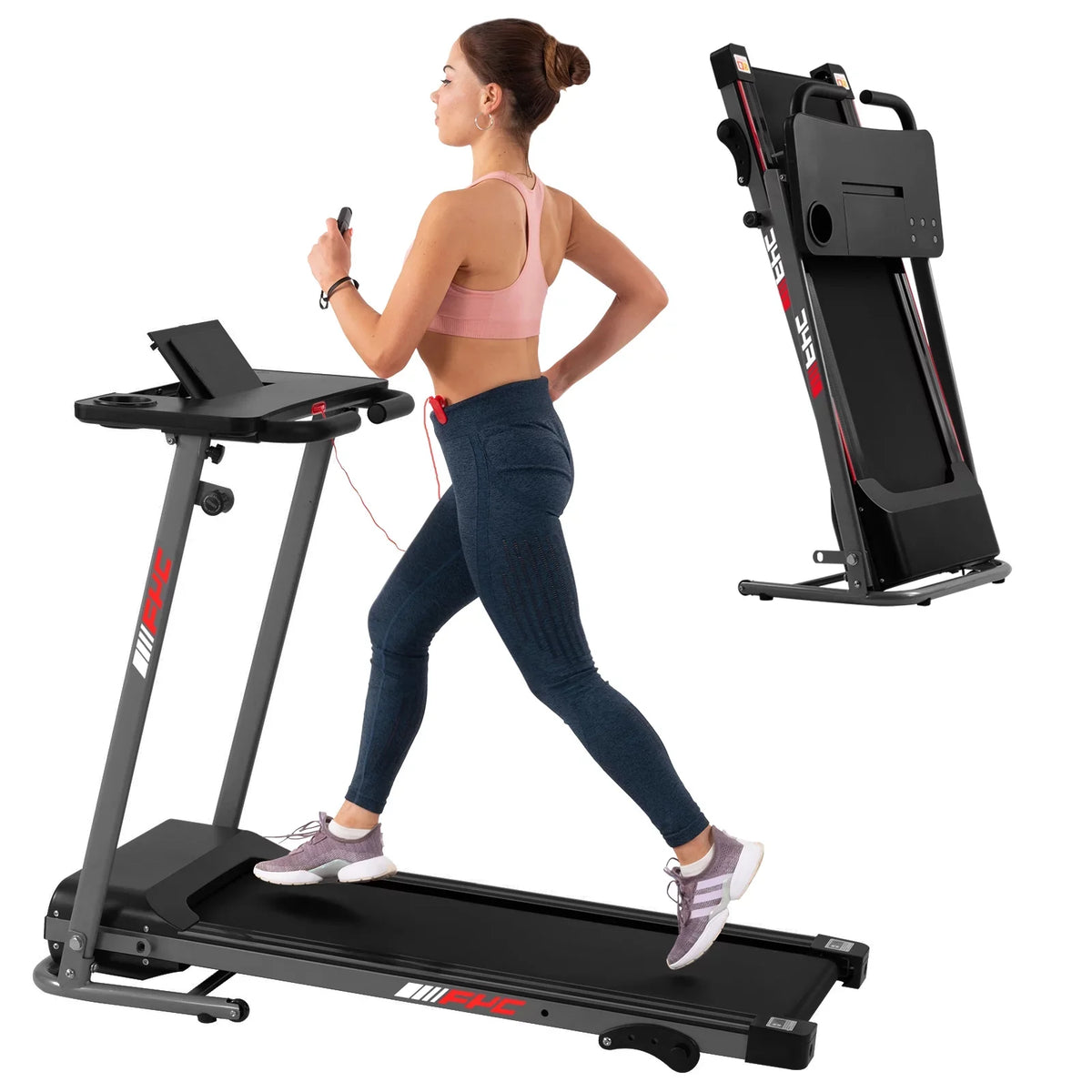 Treadmill Workout, Weight Spaces Foldable 265LBS Treadmill Home for 2.5HP for Capacity Portable FYC and Machine Folding Desk Small - Walking Running Compact for Electric Running with