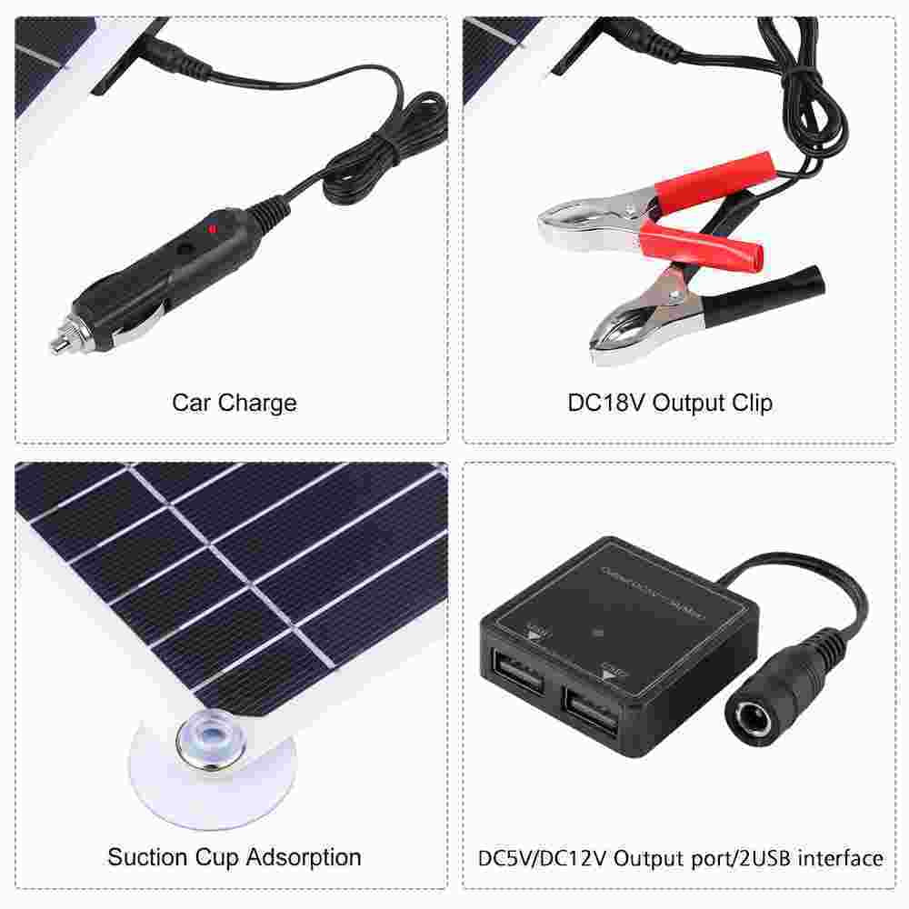 200W emergency outdoor MDHAND car source solar solar panel charger controller with kit light home charge camping