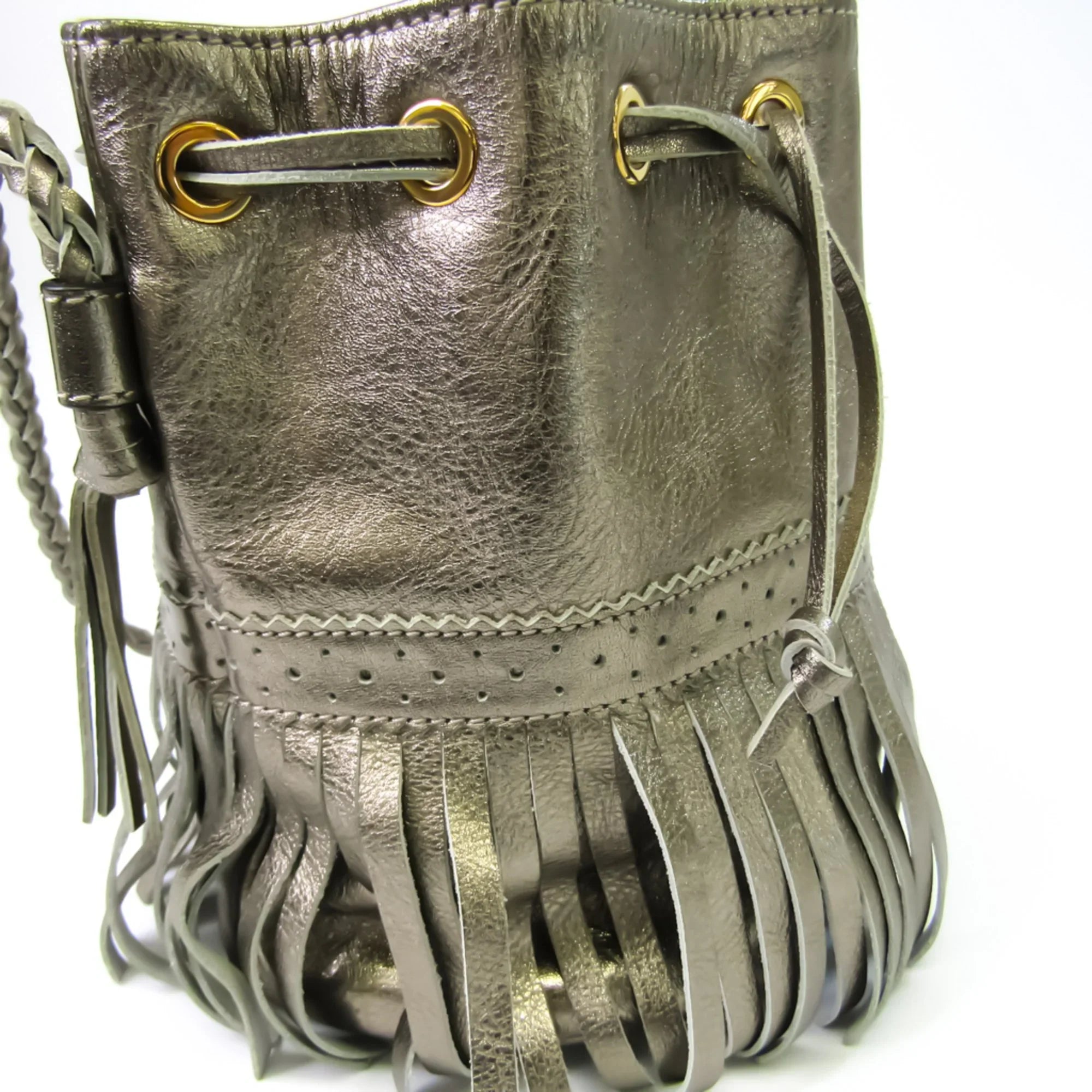 Women's Davidson Bag (Good) Handbag,Shoulder Pre-Owned Gold S Carnival Leather J&M