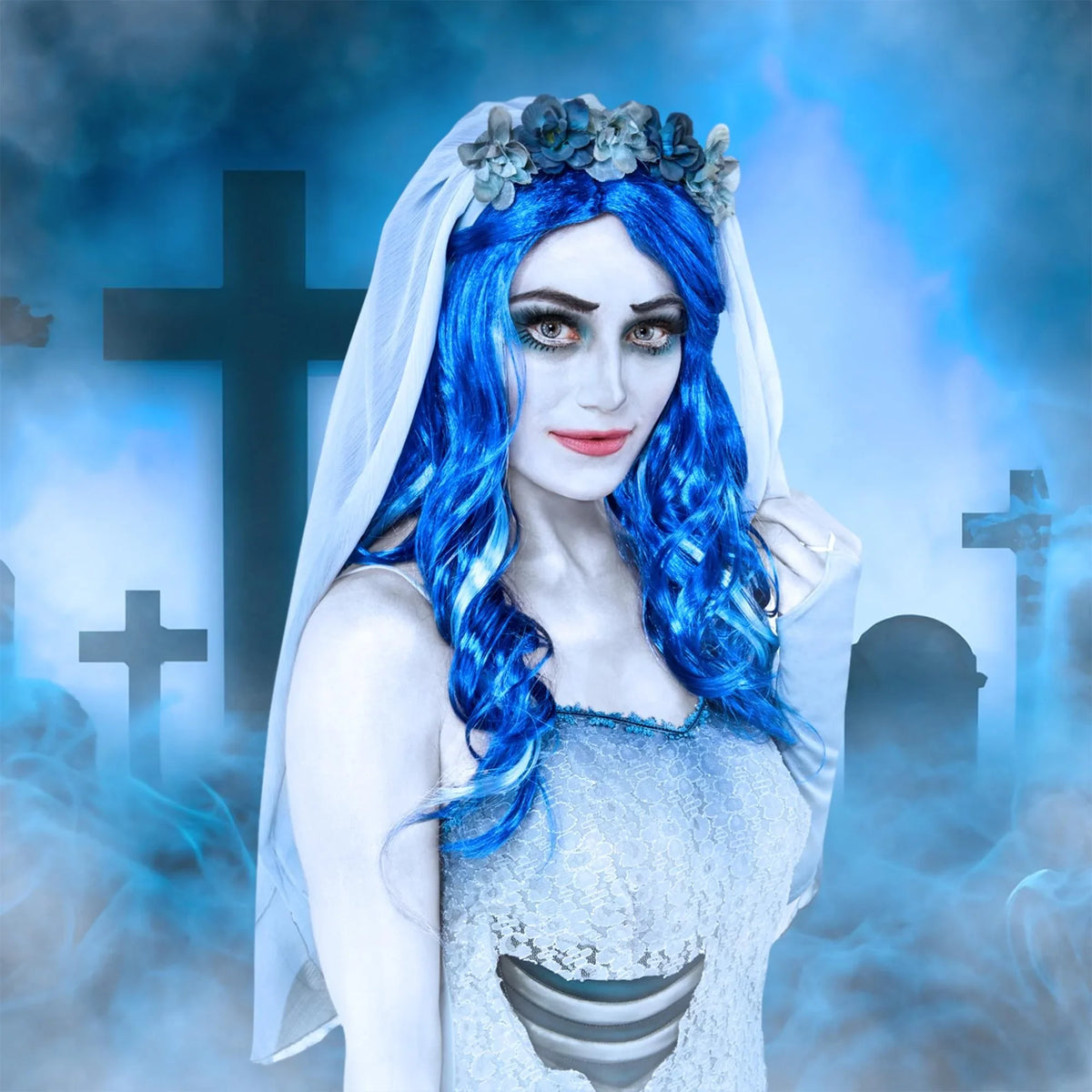 Tim Size Wig Bride One Costume | Corpse Burton's Adult