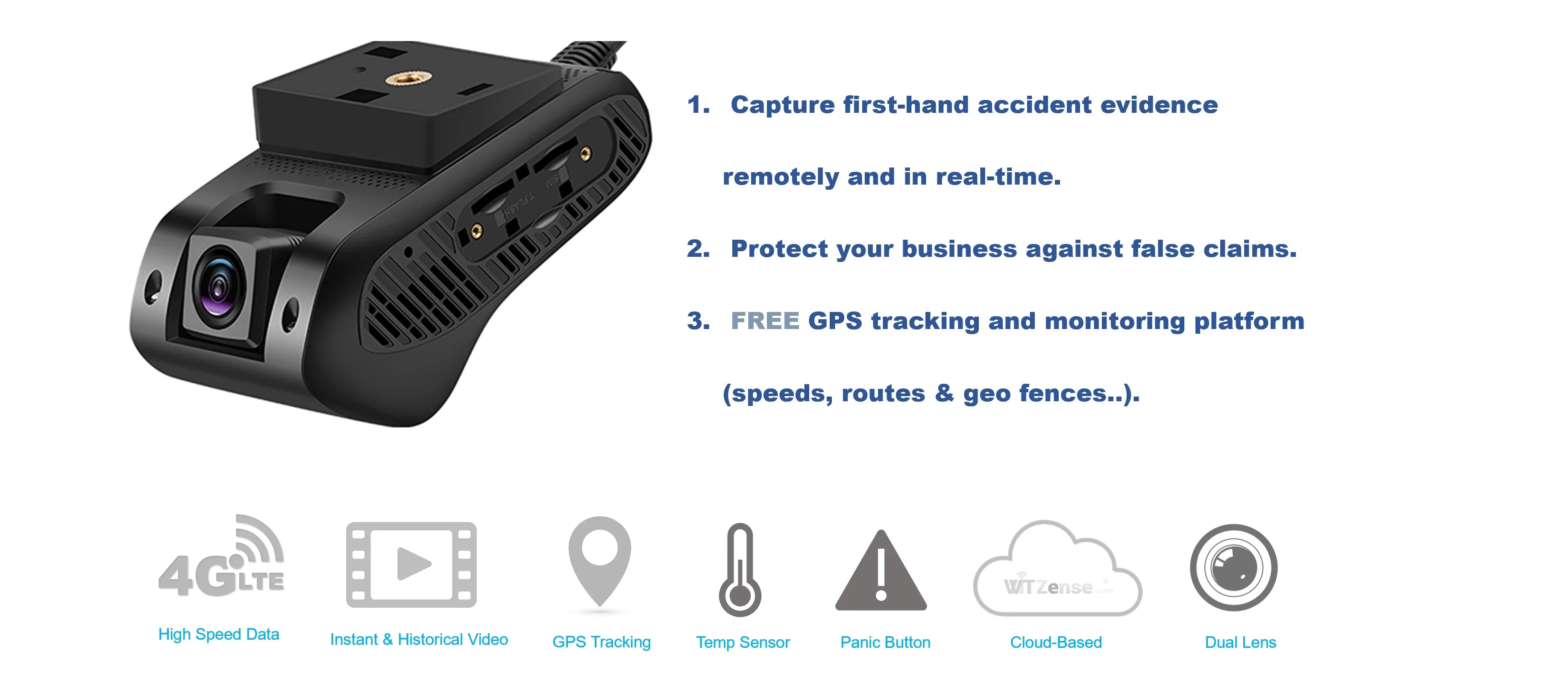 view and monthly or subscription phone Camera Dash can * (2 fees PC) GPS lenses requires from