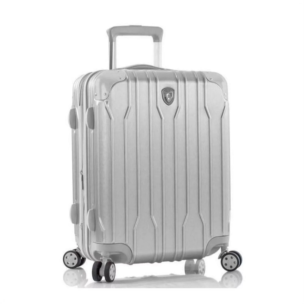 Expandable, Spinner System Combination Telescopic Heys Carry-On Luggage 21-Inch Lock, Handle TSA with Wheels Xtrak Silver Lightweight,