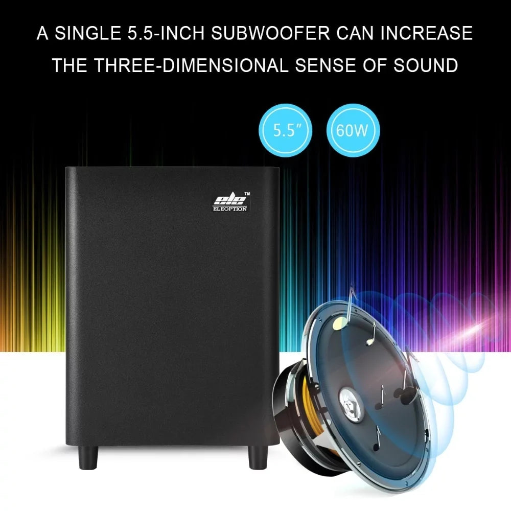 120W System Mount 2.1 Wireless Theater Home Sound SoundBar Bluetooth Wall Control TV 3D Bar Surround SHANNA Speaker Remote