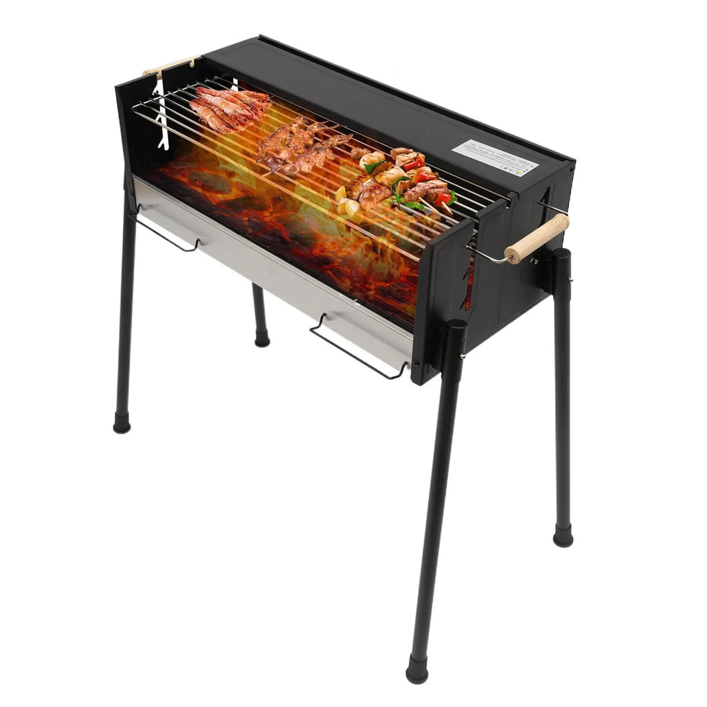 Camping BBQ Grill Tool Steel Grill Grade Charcoal Barbecue Charcoal Picnic Stainless for with 304 Portable Folding Grill Miumaeov Food Kits Grill