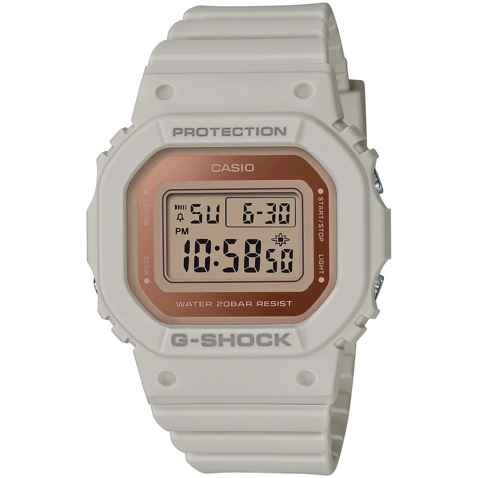 White Watch Gold Casio G-Shock Women's Digital Classic GMDS5600-8