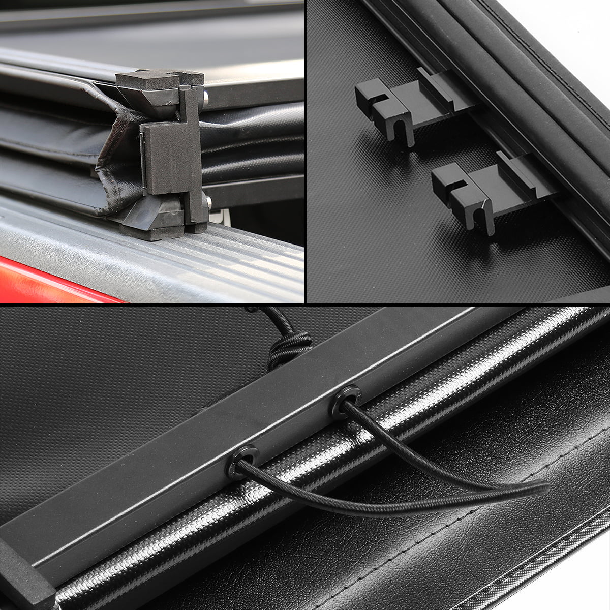 For TTC-TRISOFT-045 Nissan Trunk Tonneau Soft Frontier -Fold Cover Bed 5' Top 2021 Adjustable to 2005 DNA Tri Motoring Fleetside