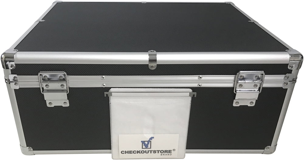600 (Holds Discs) Aluminum Black CheckOutStore Box Sleeves Hanging Storage CD/DVD