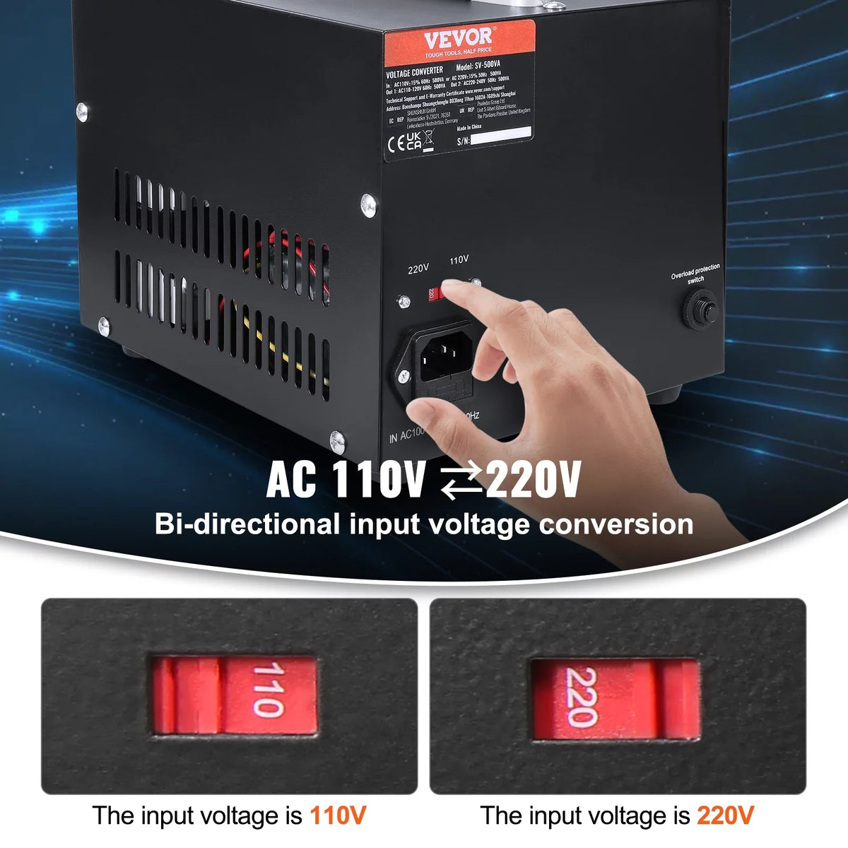 220V-110V Transformer Step CE Up/Down Converter Voltage BENTISM /110V-220V 2000W