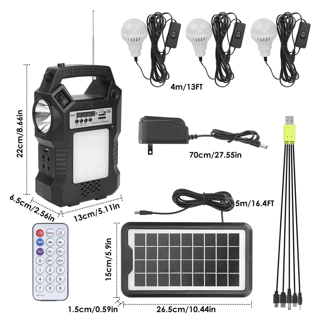 Generator Way Power 3 Solar LED Bulbs Dual for Hiking Flashlight Bank to Rechargeable Charge Power Station Powered with Outdoor Station Panel iMounTEK Portable Camping