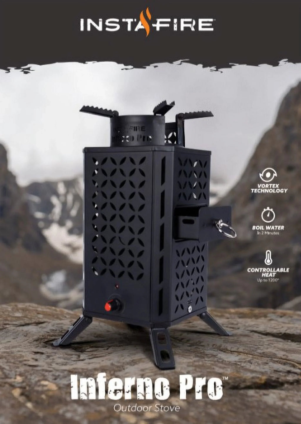 Fuel New Emergency, Stove Camping) Pro InstaFire Inferno Biomass Outdoor (off-Grid,