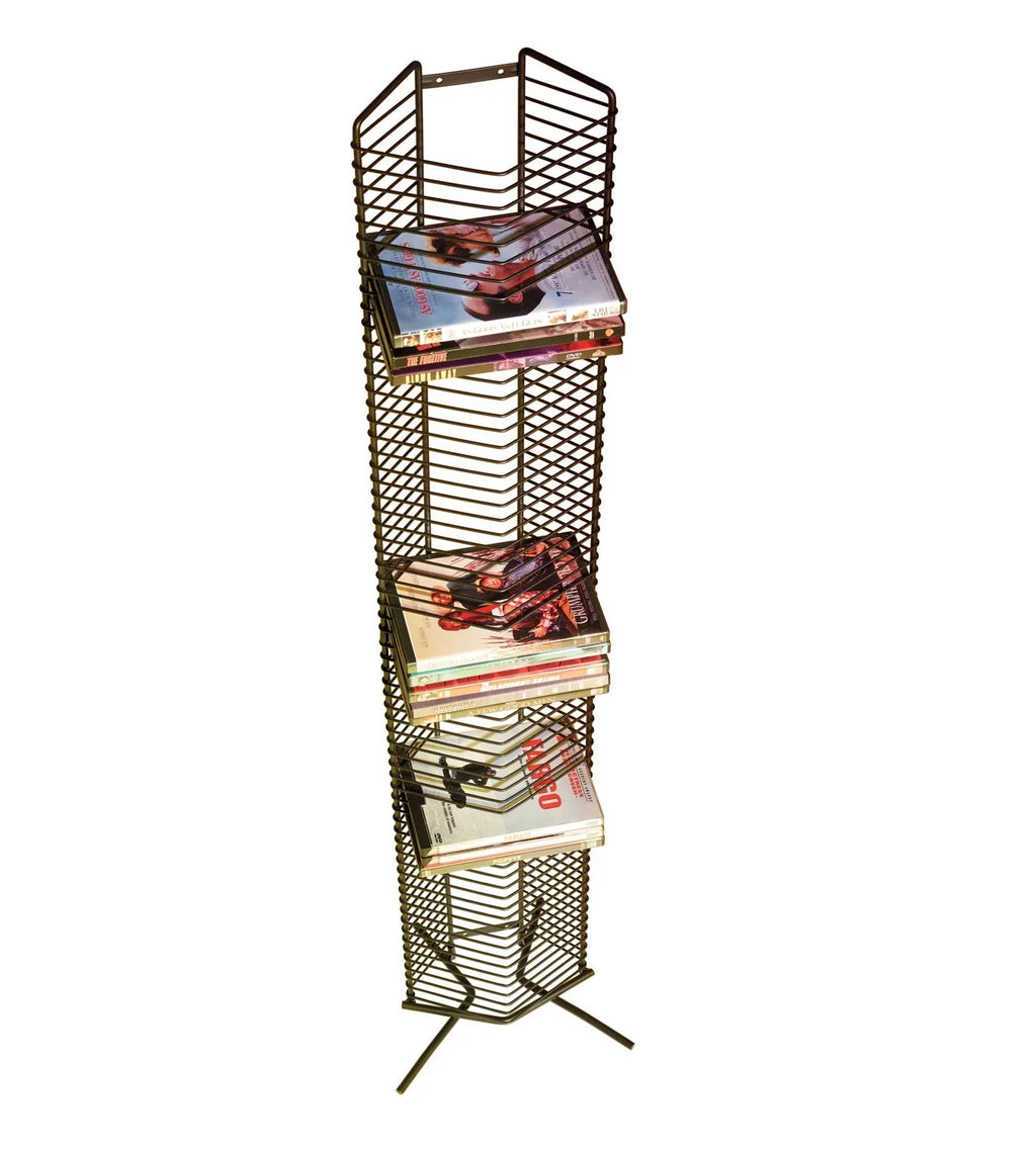 Storage 65-Disc Onyx Atlantic Heavy Steel Tower, Media Black Guage Contemporary