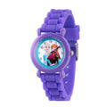 Anna Frozen and Purple Teacher Elsa Time Girls' Plastic Silicon Strap Watch, Purple