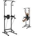Stand Elbow for Carbon Power Equipment Tower Up Strength Training Workout Adjustable Backrest Station, Heavy Rack Power Frame Height SKYSHALO Fitness Pull Pad, Dip Home w/ Bar Steel Duty