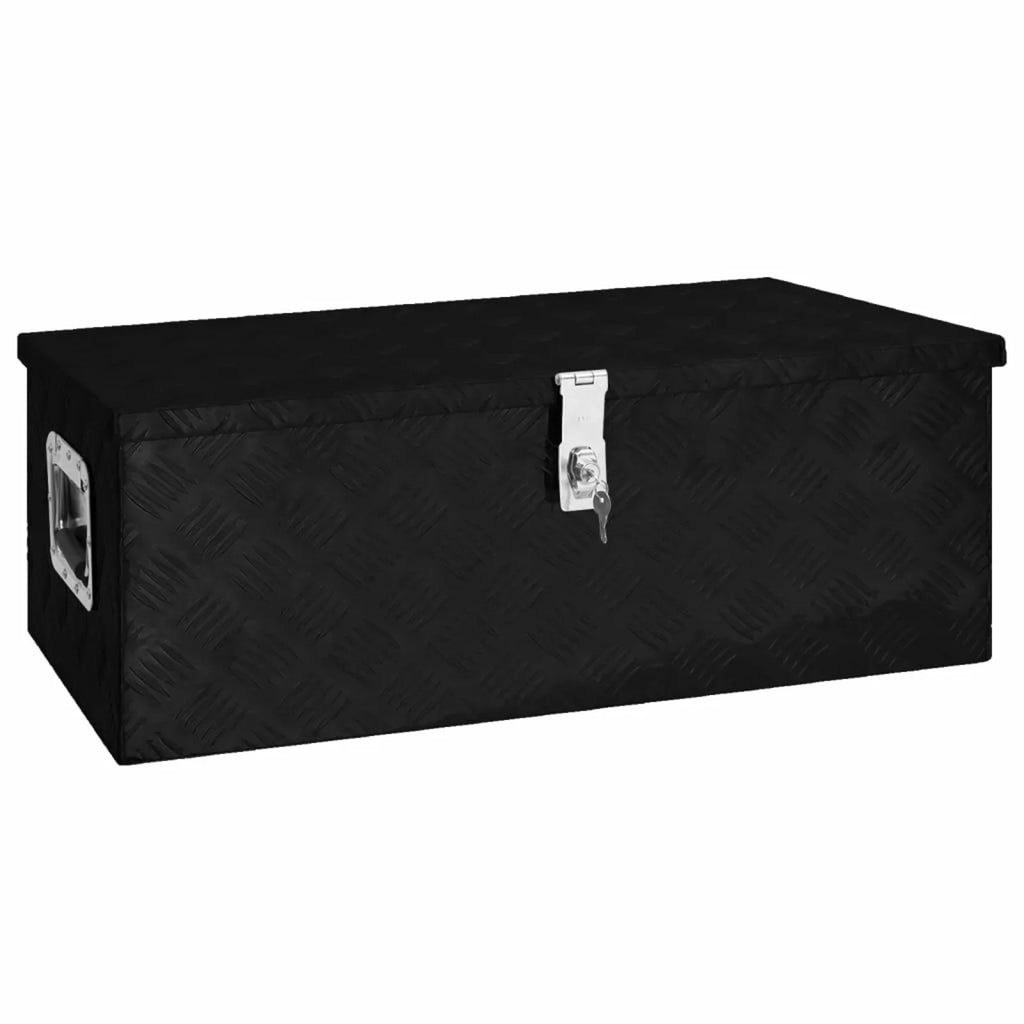Tool W x for x Toolbox 15.4 11.8 Case Trip Vehicle, Box Inches Camping 31.5 Box Underbody Black Storage x (L Organizer Dcenta Aluminum Trailer H) Truck Lockable x Garage,