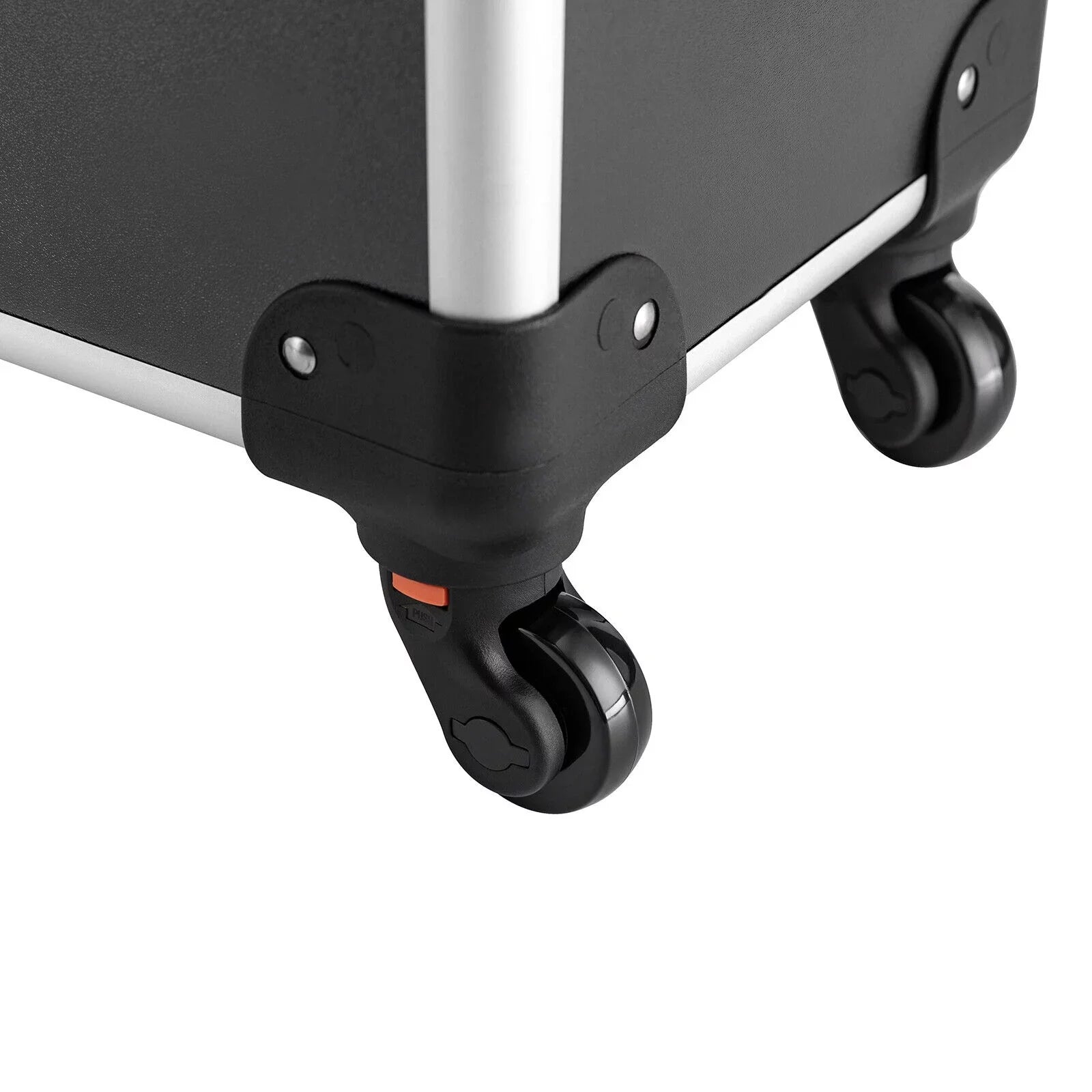 Rolling Cosmetic Case Beauty Hairdresser Wheels Organizer Tool Barber Salon Trunk Train Luggage (Black) Case Trolley, Box Makeup Nail Lockable Stylist Travel Swivel Cart with