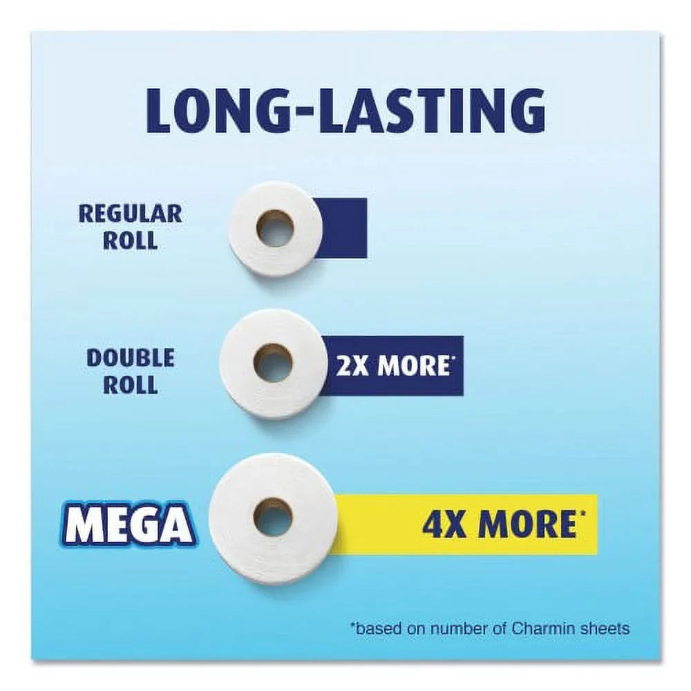 12/Pack Safe, x 3.92, Charmin 4 Tissue, Soft White, 2-Ply, Sheets/Roll, 352 Septic Essentials Bathroom