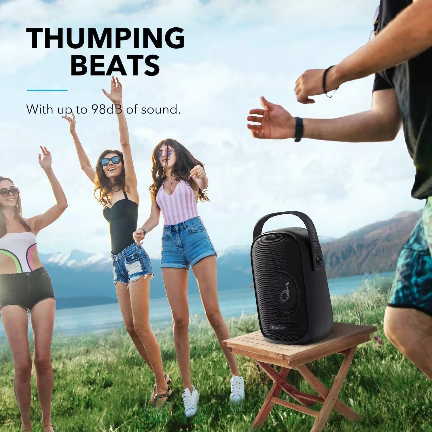 100+ 24H Sync Bluetooth with BassUp Speakers, Waterproof, Playtime, Go Outdoor Trance Technology, EQ, App Speaker Custom Soundcore